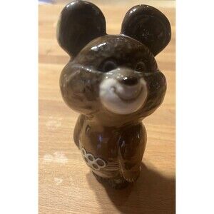 VINTAGE PORCELAIN FIGURE BEAR MISHA MASCOT XXII OLYMPIC GAMES MOSCOW 1980